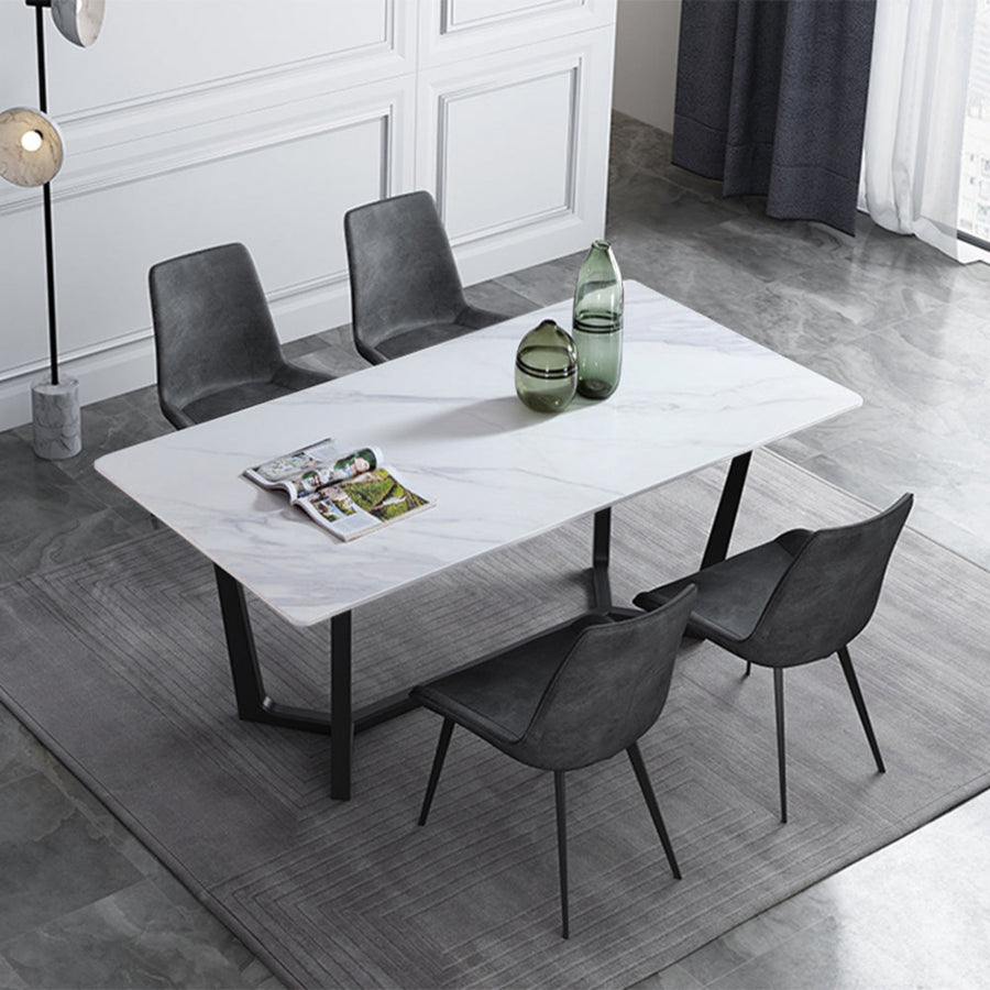 （限量現貨搶購中）FORLI 岩板餐桌, M型腳座, 160*90 公分, 直邊圓角