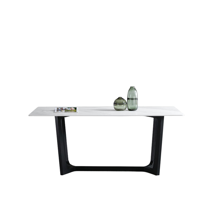 （限量現貨搶購中）FORLI 岩板餐桌, M型腳座, 160*90 公分, 直邊圓角