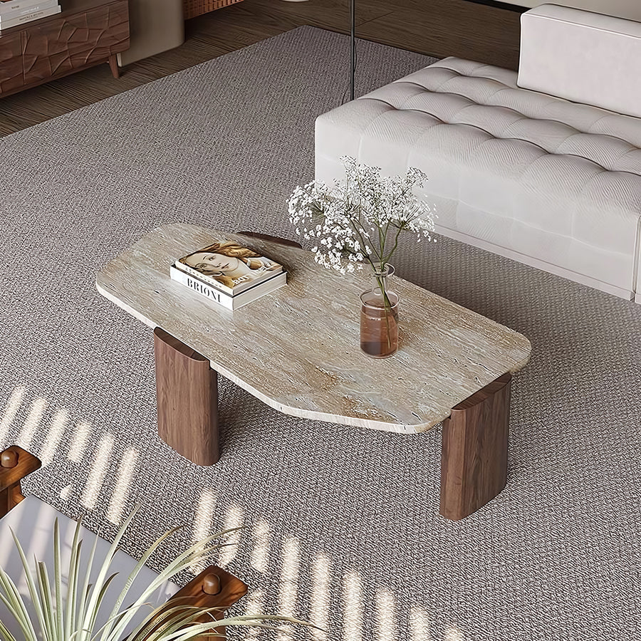 RECTANE 洞石岩板茶几