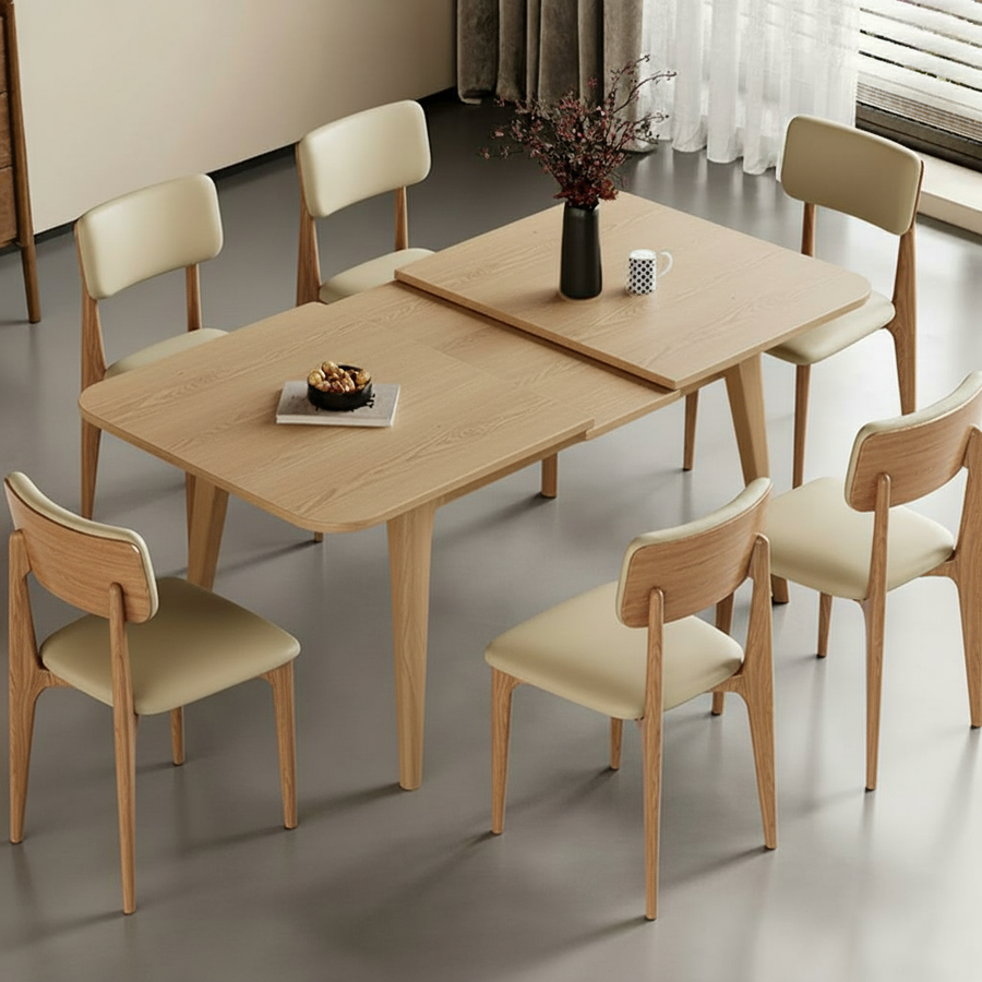 全台獨家｜MOKU 木紋岩板延伸餐桌