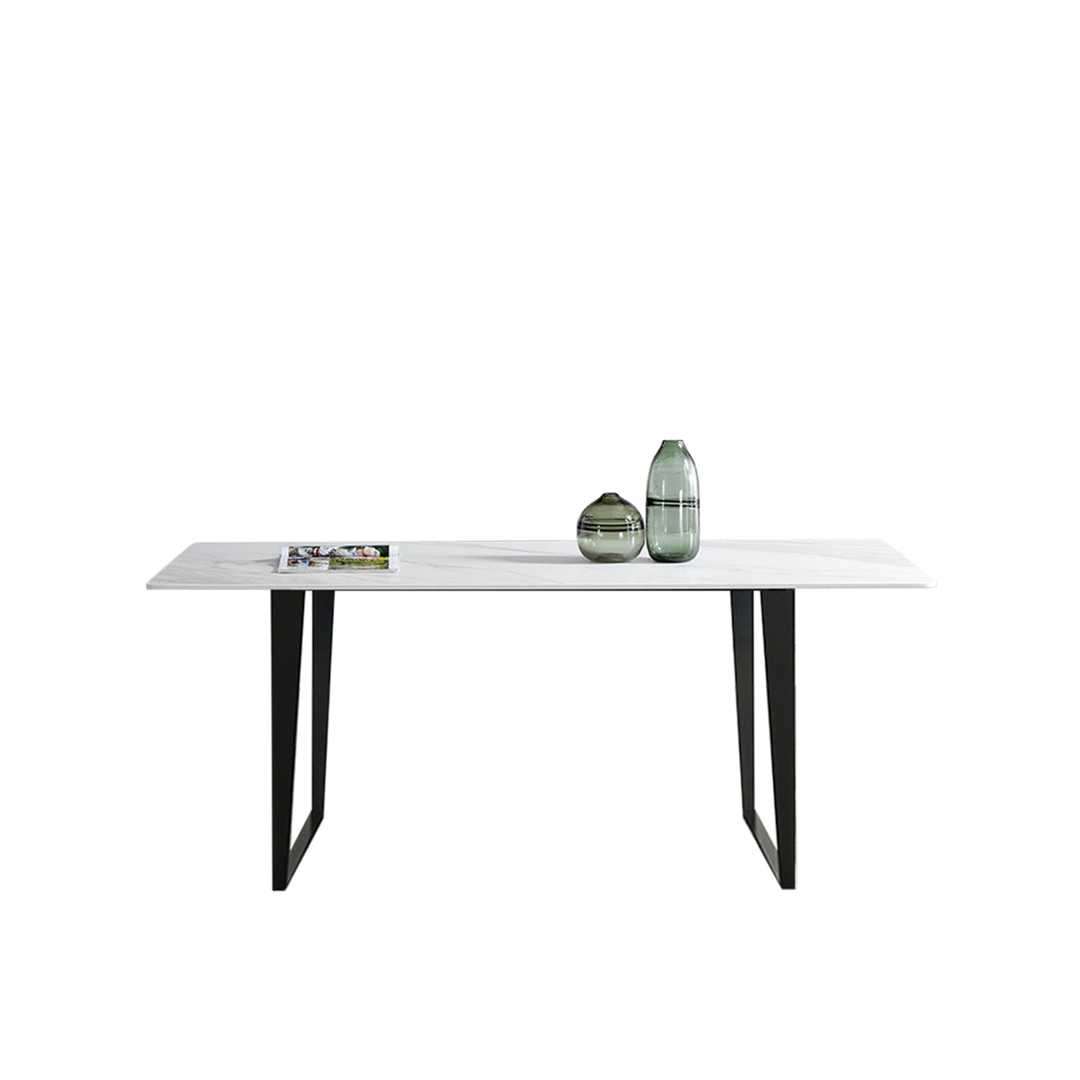 （限量現貨搶購中）FORLI 岩板餐桌, D型腳座, 140*80 公分, 馬肚型